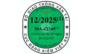 Ba màu tem kiểm định ôtô áp dụng từ năm 2025 Ba màu tem kiểm định ôtô áp dụng từ năm 2025