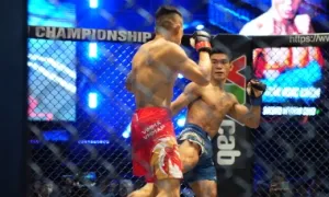 Đòn phá trụ đem đai vô địch về cho võ sĩ MMA Việt Nam Đòn phá trụ đem đai vô địch về cho võ sĩ MMA Việt Nam
